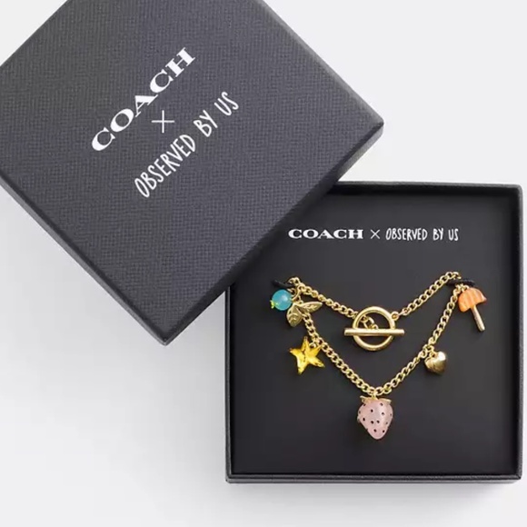 Coach X Observed By Us Strawberry Heart Charm Bracelet - Picture 2 of 2
